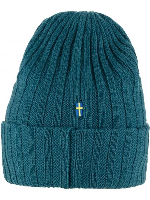 Fjallraven Byron Hat kötött sapka kék színben 4