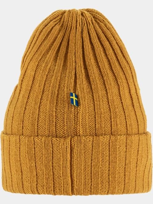 Fjallraven Byron Hat kötött sapka sárga színben 3
