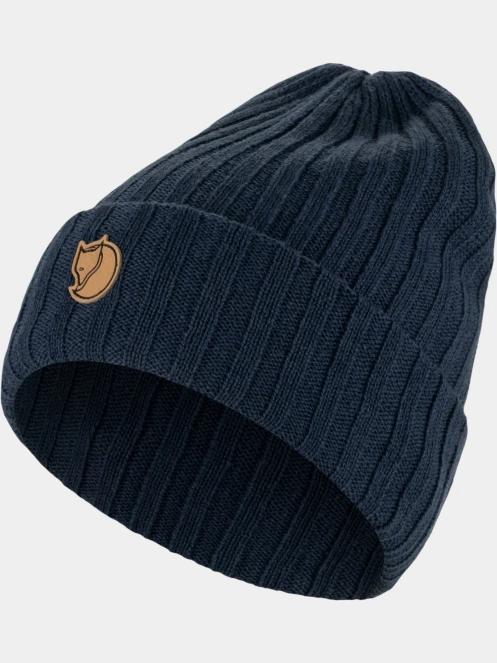 Fjallraven Byron Hat kötött sapka sötétkék színben 2