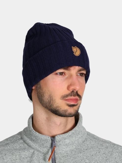 Fjallraven Byron Hat kötött sapka sötétkék színben 5