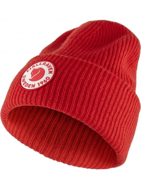 Fjallraven 1960 Logo Hat kötött sapka piros színben 2