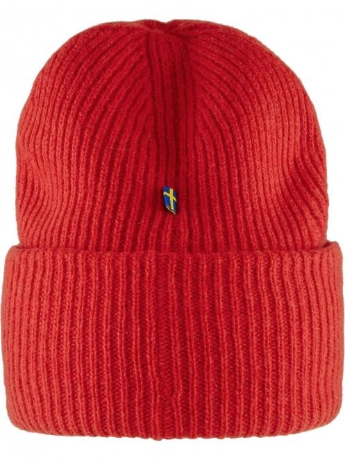 Fjallraven 1960 Logo Hat kötött sapka piros színben 3