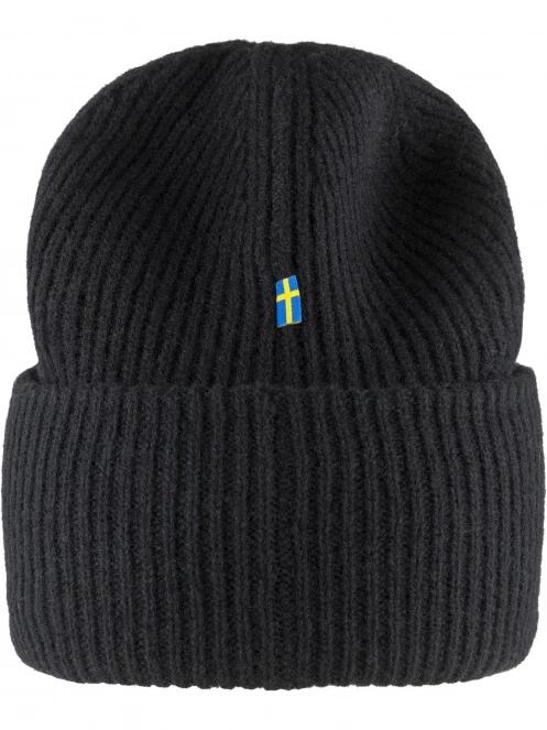 Fjallraven 1960 Logo Hat kötött sapka fekete színben 3