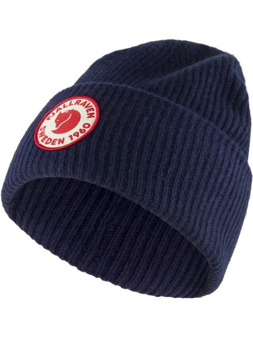 Fjallraven 1960 Logo Hat kötött sapka sötétkék színben 2