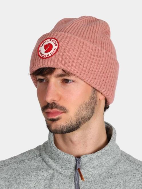 Fjallraven 1960 Logo Hat kötött sapka rózsaszín színben 5
