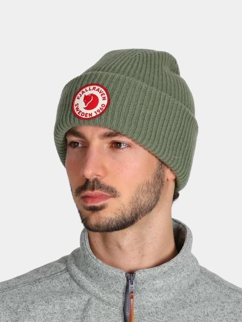 Fjallraven 1960 Logo Hat kötött sapka zöld színben 5