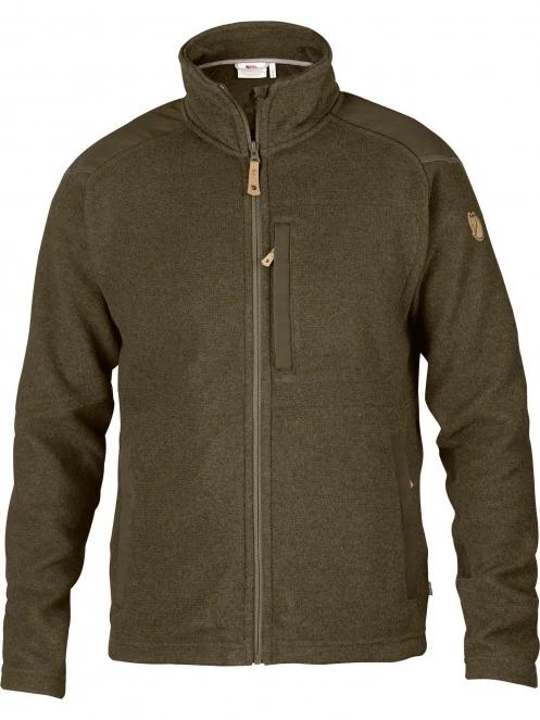 Fjallraven Buck Fleece M férfi polár pulóver oliva színben 2