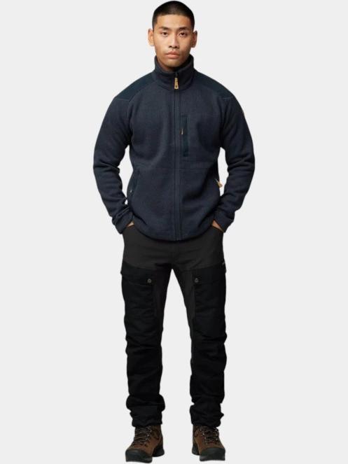 Fjallraven Buck Fleece M férfi polár pulóver sötétkék színben 2