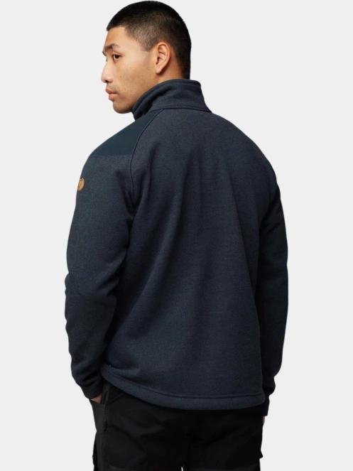 Fjallraven Buck Fleece M férfi polár pulóver sötétkék színben 3