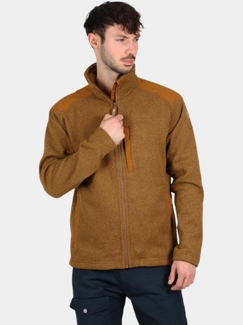 Fjallraven Buck Fleece M férfi polár pulóver barna színben 2