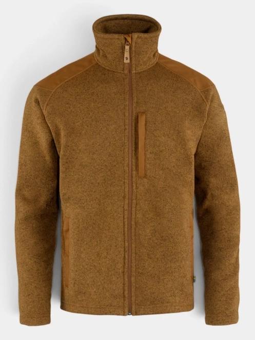 Fjallraven Buck Fleece M férfi polár pulóver barna színben 7