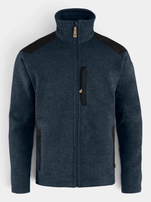 Fjallraven Buck Fleece M férfi polár pulóver sötétkék színben 7