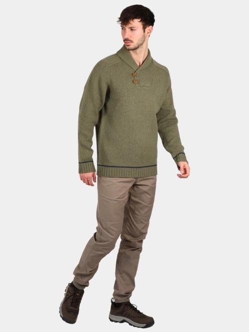 Fjallraven Lada Sweater M férfi kötött pulóver zöld színben 5