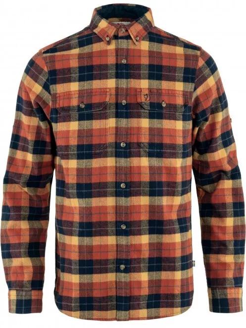 Fjallraven Singi Heavy Flannel Shirt M férfi hosszú ujjú ing sárga színben 2