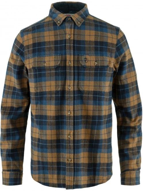 Fjallraven Singi Heavy Flannel Shirt M férfi hosszú ujjú ing barna színben 2
