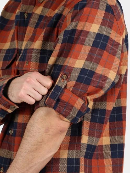 Fjallraven Singi Heavy Flannel Shirt M férfi hosszú ujjú ing narancssárga színben 6
