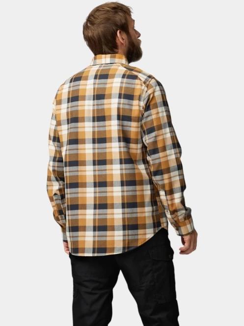 Fjallraven Fjällglim Relaxed Shirt M férfi hosszú ujjú ing barna színben 4