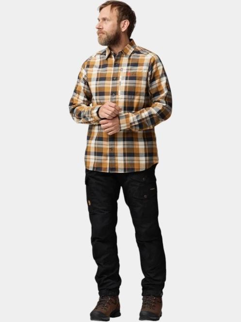 Fjallraven Fjällglim Relaxed Shirt M férfi hosszú ujjú ing barna színben 5
