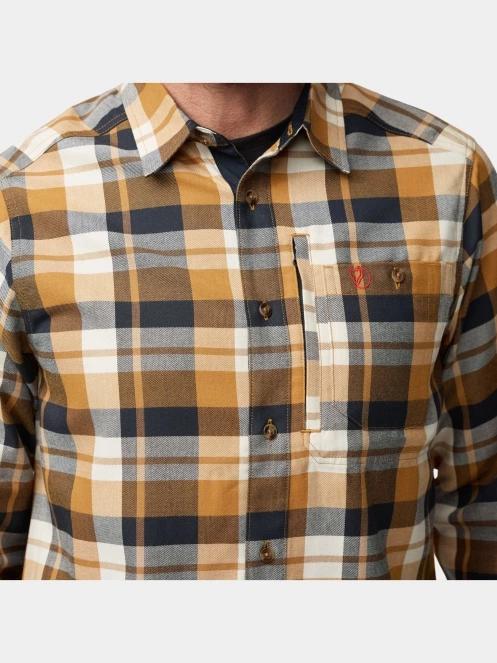 Fjallraven Fjällglim Relaxed Shirt M férfi hosszú ujjú ing barna színben 8