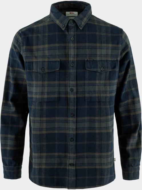 Fjallraven Övik Twill Shirt M férfi hosszú ujjú ing sötétkék színben 2