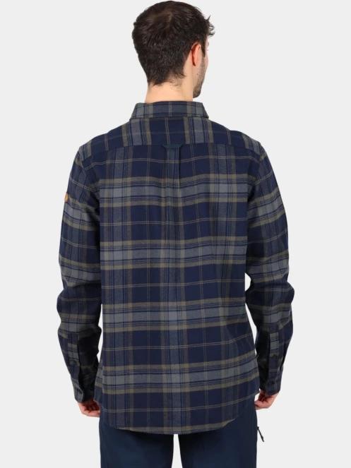 Fjallraven Övik Twill Shirt M férfi hosszú ujjú ing sötétkék színben 4