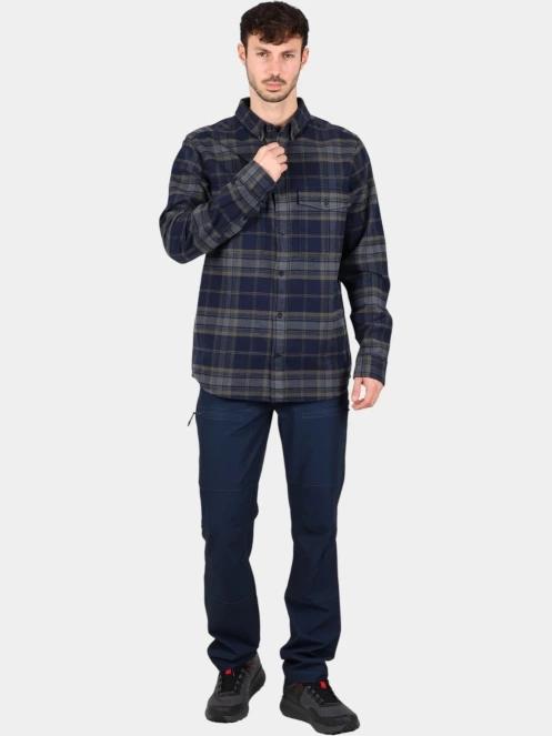 Fjallraven Övik Twill Shirt M férfi hosszú ujjú ing sötétkék színben 5