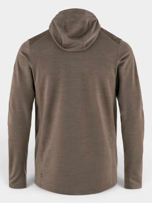 Fjallraven Keb Fleece Hoodie M férfi polár pulóver barna színben 3