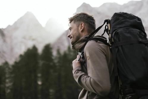 Fjallraven Keb Fleece Hoodie M férfi polár pulóver barna színben 4