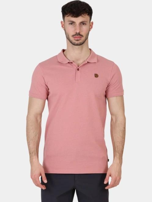 Fjallraven Övik Polo Shirt M férfi galléros póló rózsaszín színben 2