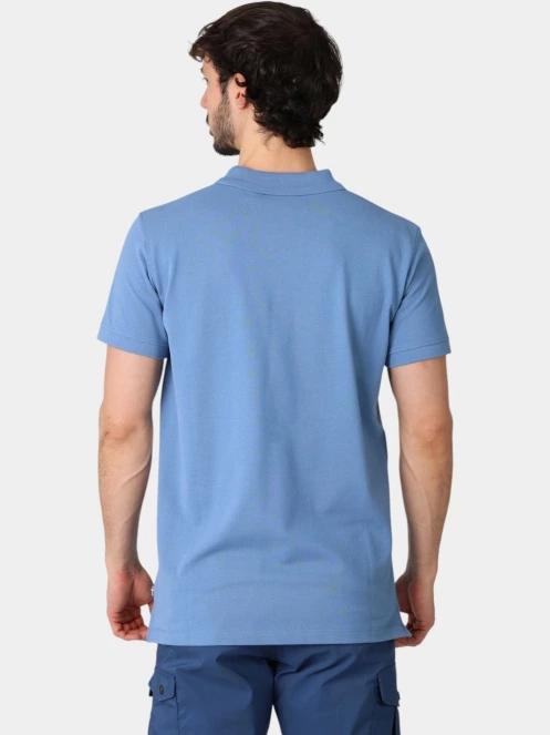Fjallraven Övik Polo Shirt M férfi galléros póló kék színben 4