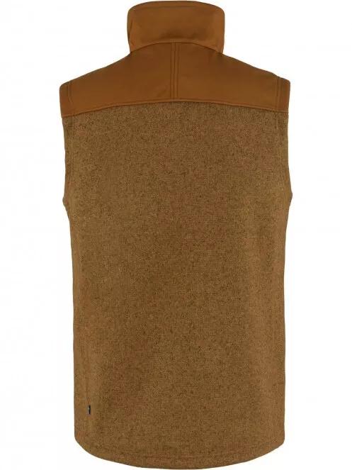Fjallraven Buck Fleece Vest M férfi mellény barna színben 3