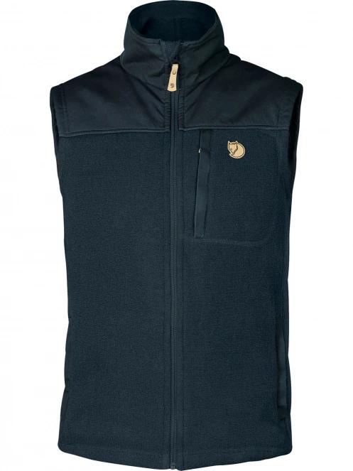 Fjallraven Buck Fleece Vest M férfi mellény sötétkék színben 2