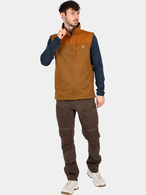 Fjallraven Buck Fleece Vest M férfi polár mellény barna színben 5