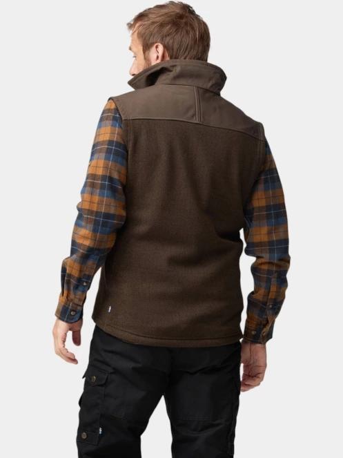 Fjallraven Buck Fleece Vest M férfi mellény oliva színben 3