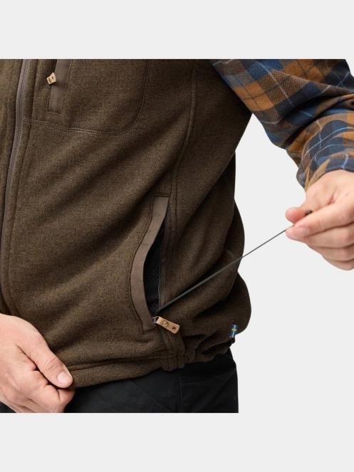 Fjallraven Buck Fleece Vest M férfi mellény oliva színben 4