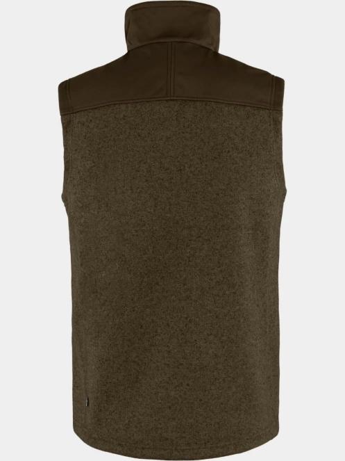 Fjallraven Buck Fleece Vest M férfi mellény oliva színben 7