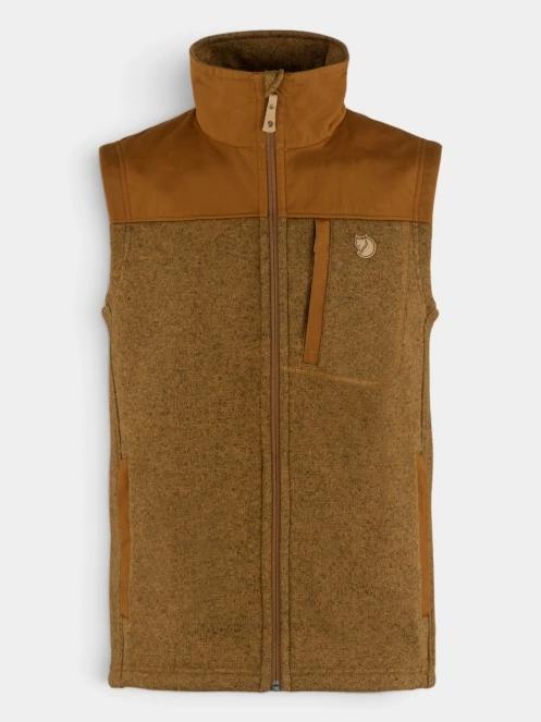 Fjallraven Buck Fleece Vest M férfi polár mellény barna színben 7