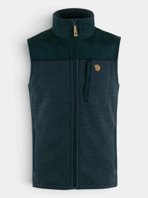 Fjallraven Buck Fleece Vest M férfi polár mellény sötétkék színben 7