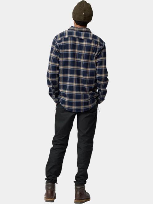 Fjallraven Övik Heavy Flannel Shirt M férfi hosszú ujjú ing sötétkék színben 4