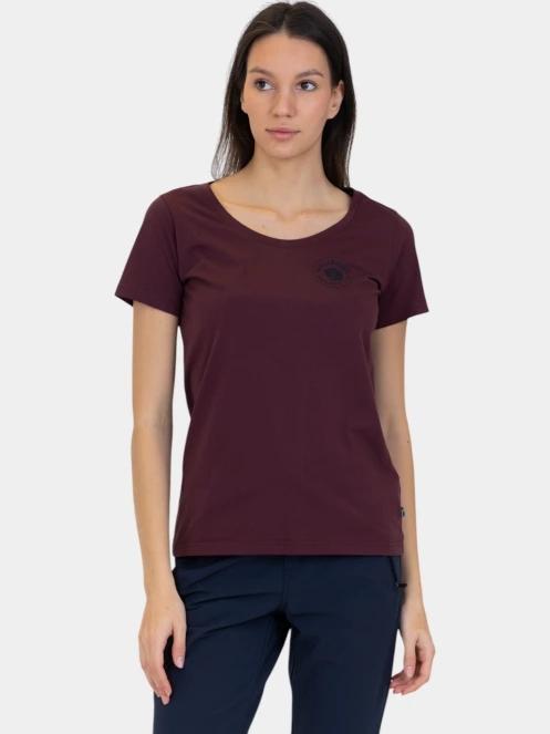 Fjallraven 1960 Logo T-shirt W női rövid ujjú póló bordó színben 2