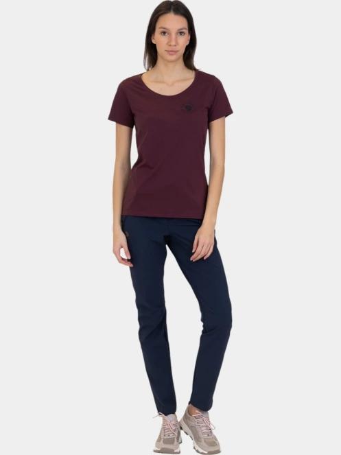 Fjallraven 1960 Logo T-shirt W női rövid ujjú póló bordó színben 5