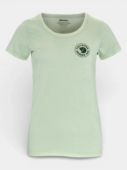 Fjallraven 1960 Logo T-shirt W női rövid ujjú póló világoszöld színben 2
