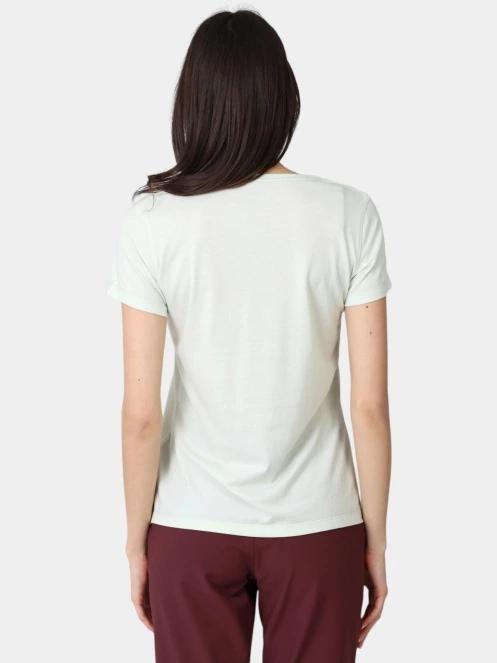 Fjallraven 1960 Logo T-shirt W női rövid ujjú póló világoszöld színben 4