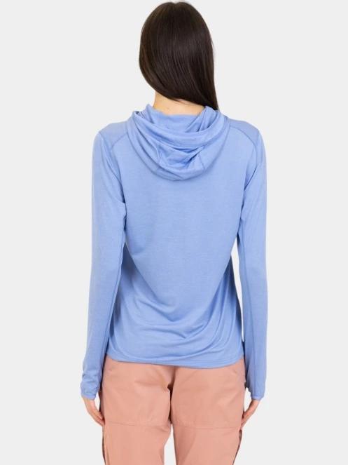 Fjallraven Abisko Sun-hoodie W női kapucnis pulóver kék színben 4