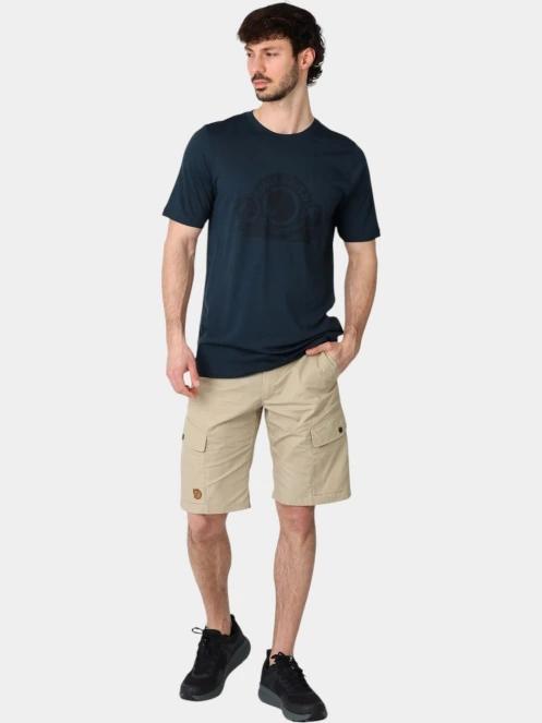 Fjallraven Abisko Wool Classic SS M férfi rövid ujjú sport póló sötétkék színben 5