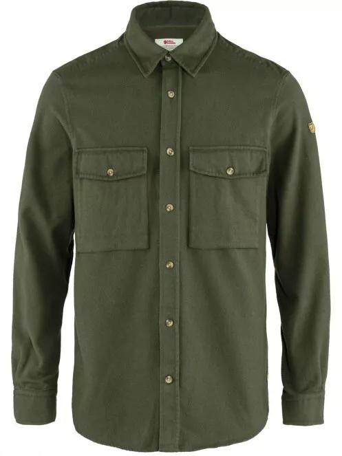Fjallraven Övik Twill Shirt M férfi hosszú ujjú ing zöld színben 2