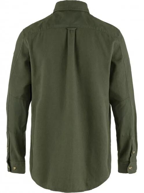 Fjallraven Övik Twill Shirt M férfi hosszú ujjú ing zöld színben 3