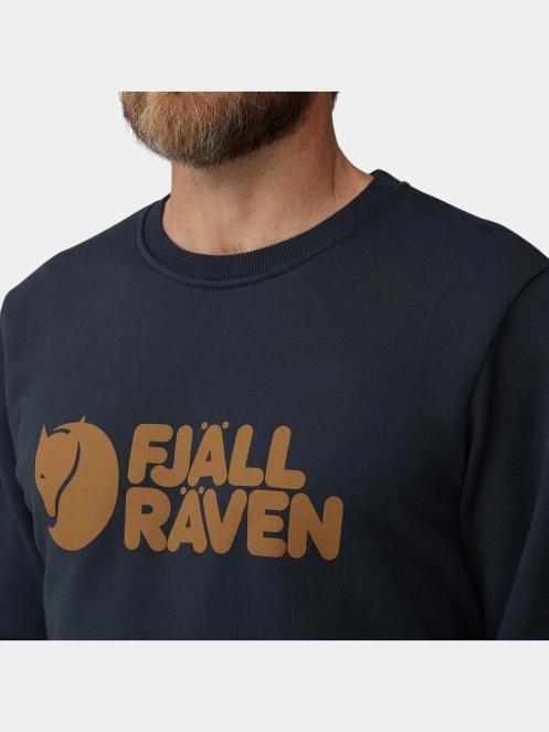Fjallraven Fjällräven Logo Sweater M férfi pulóver sötétkék színben 4