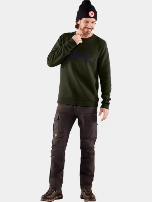 Fjallraven Fjällräven Logo Sweater M férfi pulóver zöld színben 4