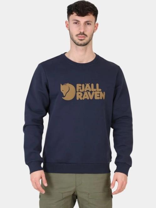 Fjallraven Fjällräven Logo Sweater M férfi pulóver sötétkék színben 2